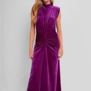 SAYLOR Purple Midi Dress